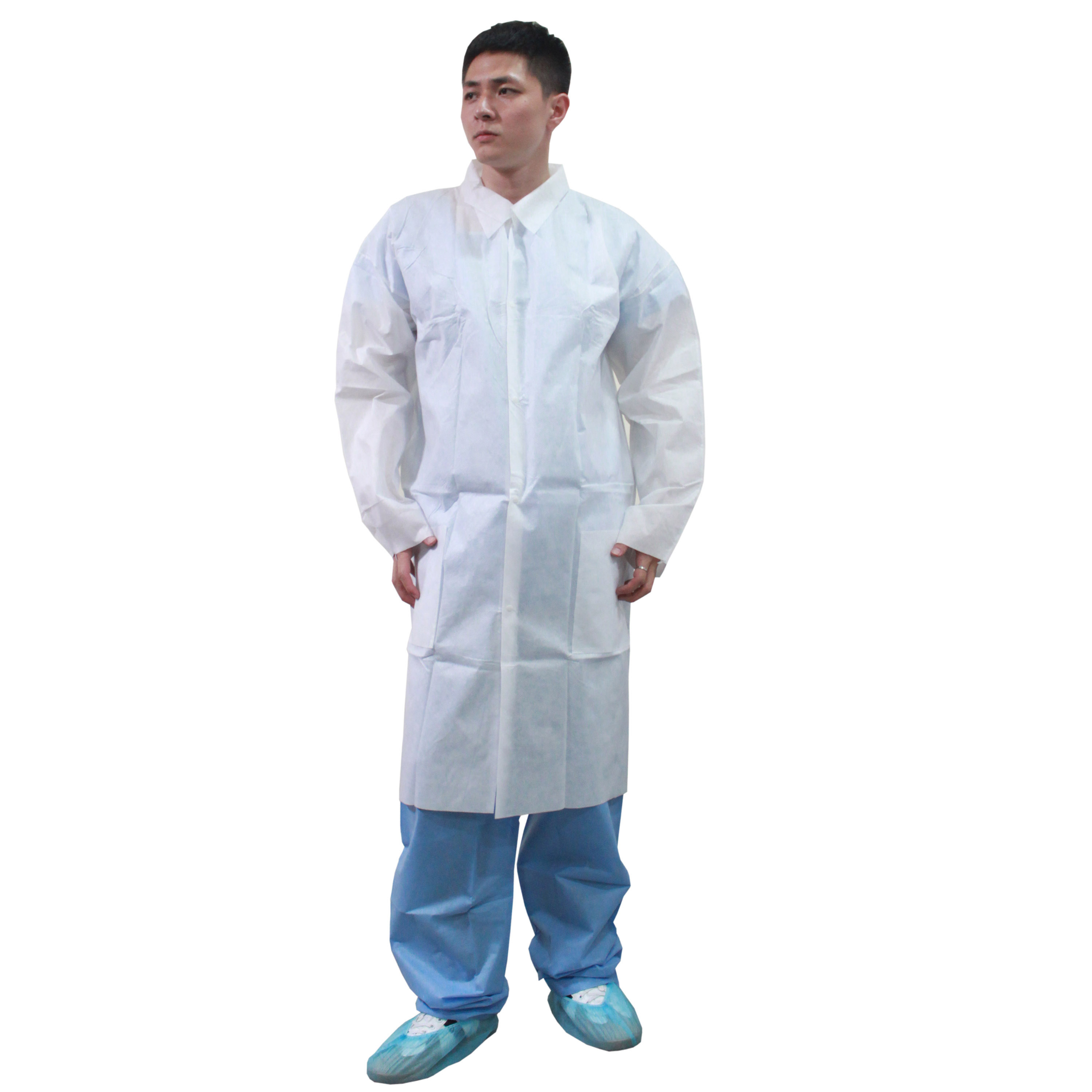 Uniform Product Type and Woven Fabric Type lab coat waterproof