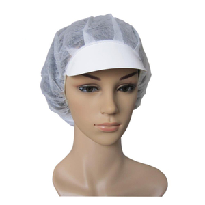 Nonwoven Disposable Bouffant Cap with Peak for Worker