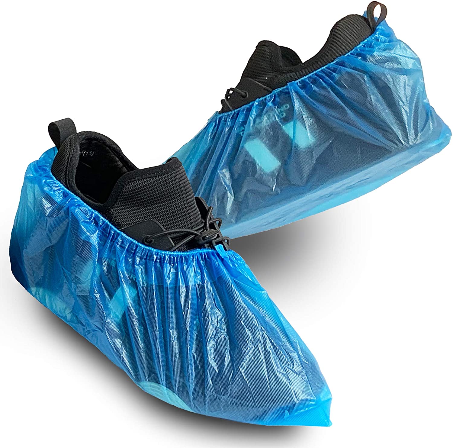 Waterproof Blue Plastic CPE or PE waterproof shoe covers Non Woven Non-Slip shoe cover