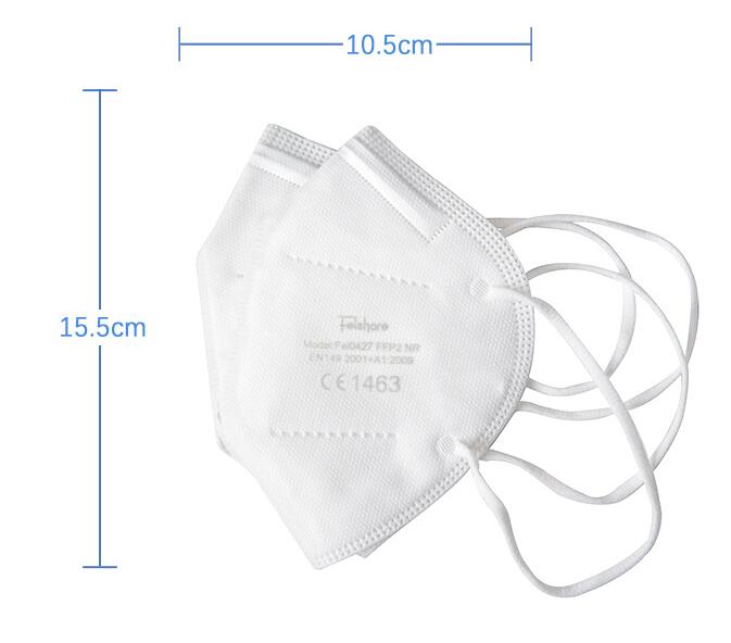 TOPMED KN95 Disposable Non Woven CE Protection Facial Mask Wholesale 5 Layers Dustproof Folding Half Face Mask