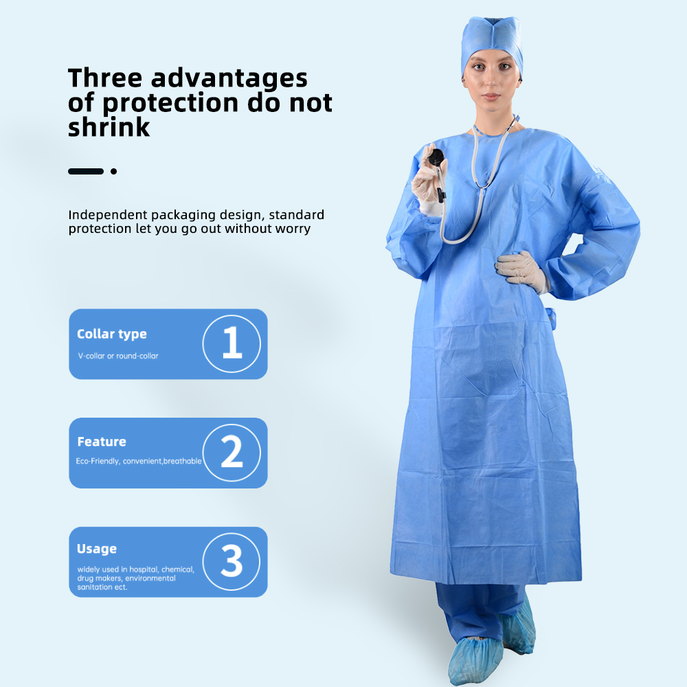 LEVEL3 Disposable SMMS surgical gown FDA surgical gowns from China