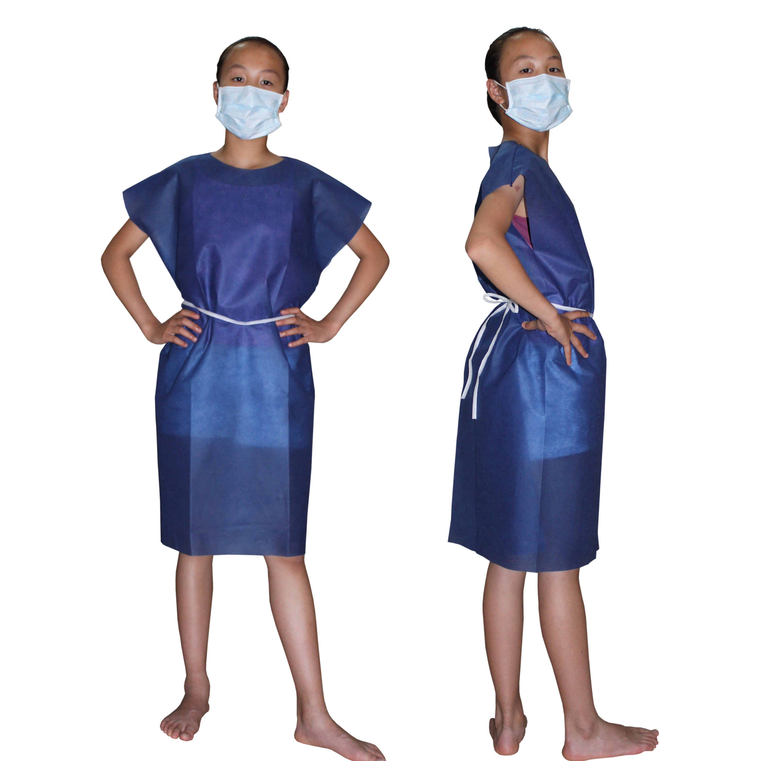 Hospital 30 Gram Clothing Gown for Patient Disposable Patient Gowns 35g SMS Gown for Adults