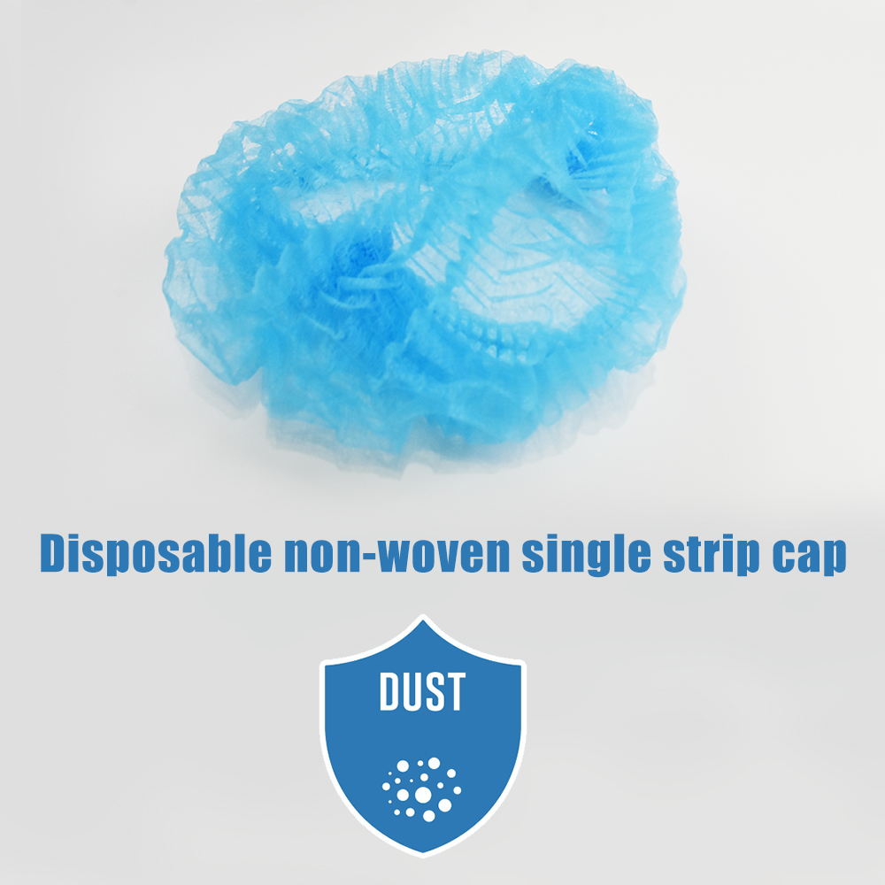 Disposable nurse use Blue mob cap 