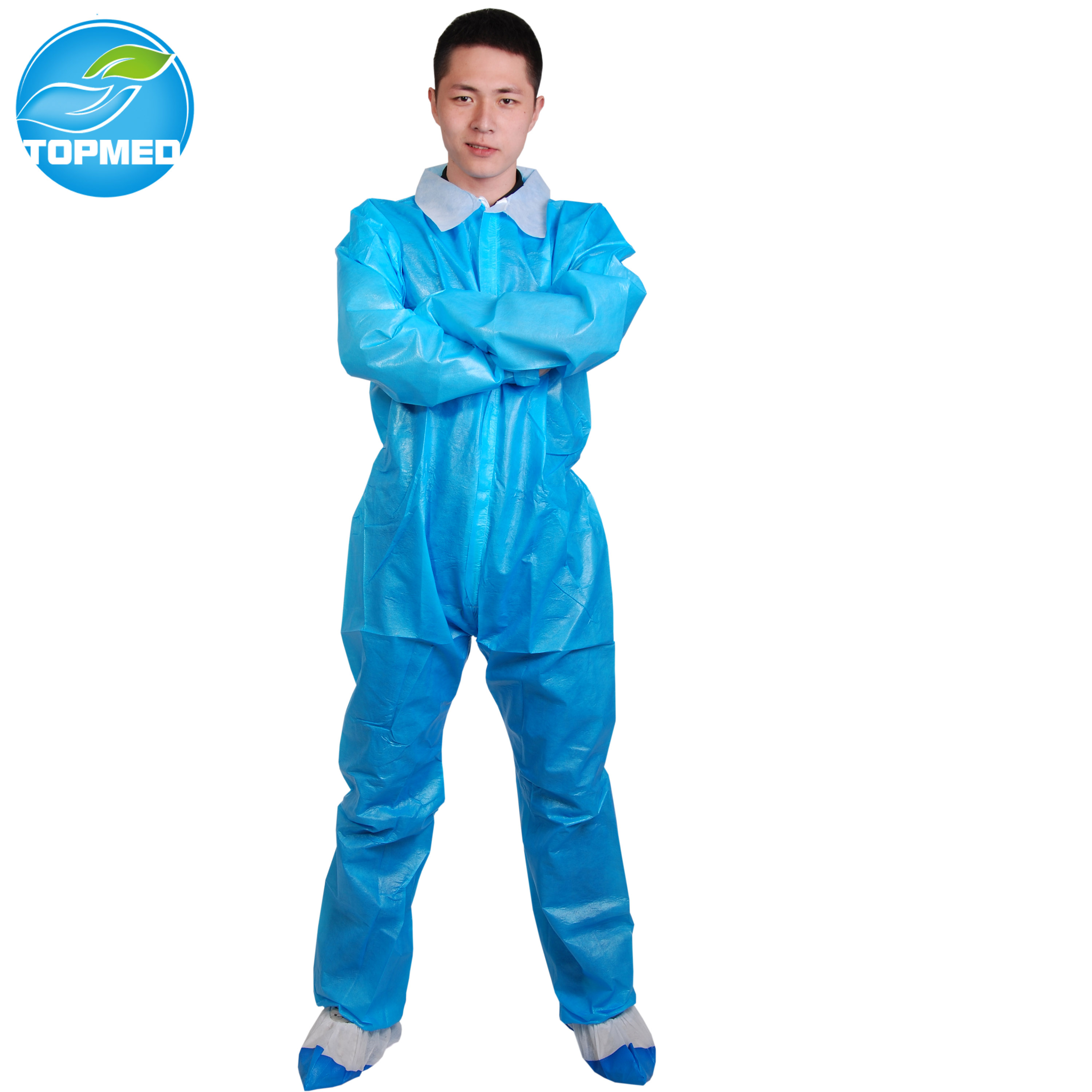 Sterilized Operation PP+PE Coverall Protective Clothes